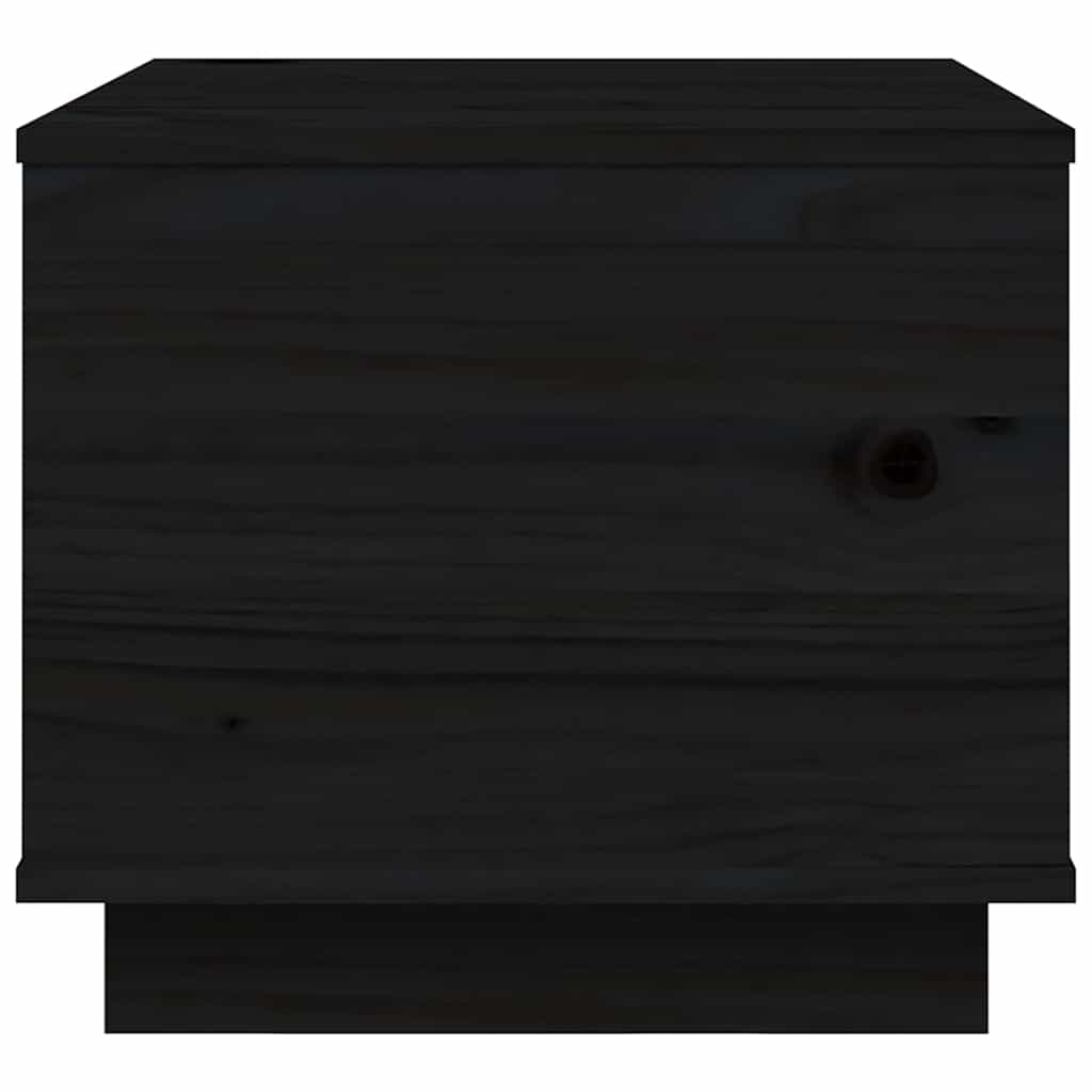 sofabord 40x50x35 cm massivt fyrretræ sort