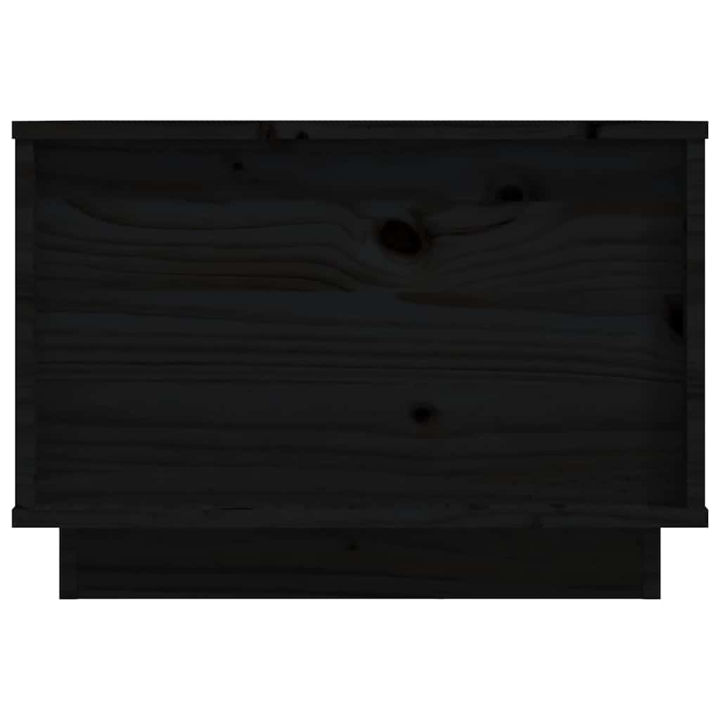 sofabord 40x50x35 cm massivt fyrretræ sort