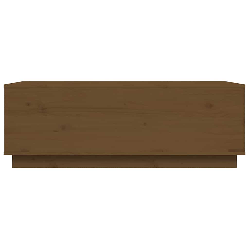 sofabord 100x50x35 cm massivt fyrretræ gyldenbrun