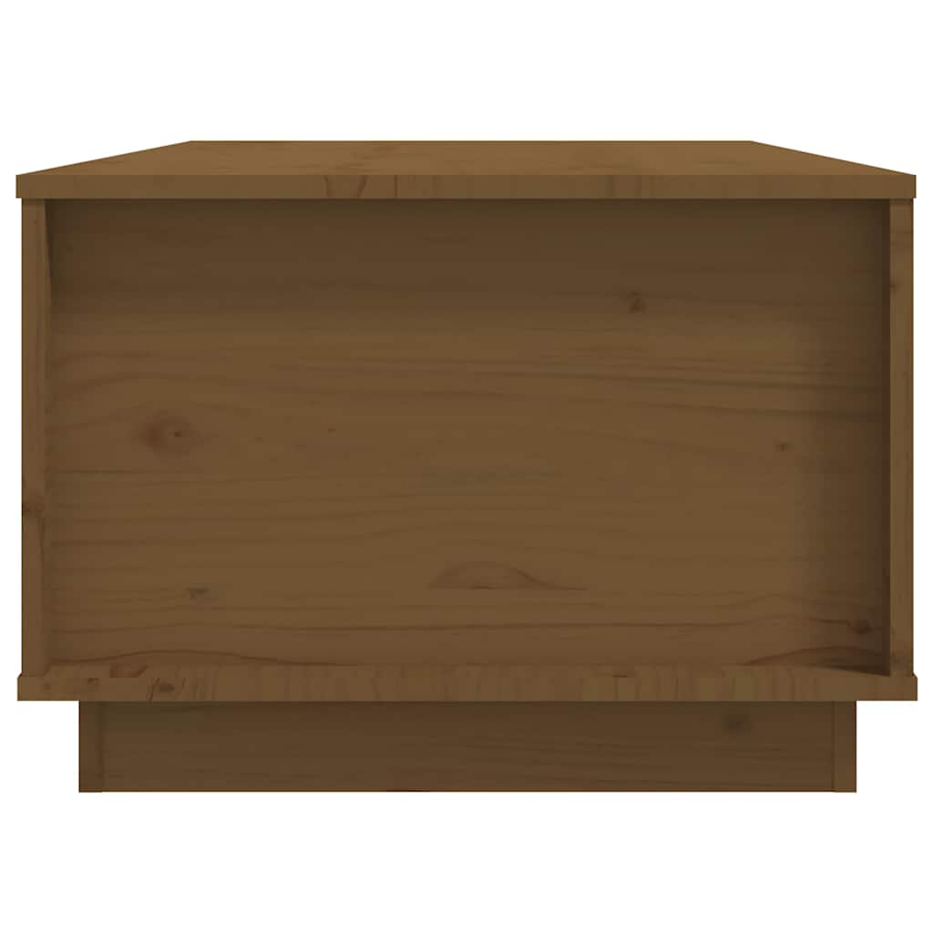 sofabord 100x50x35 cm massivt fyrretræ gyldenbrun