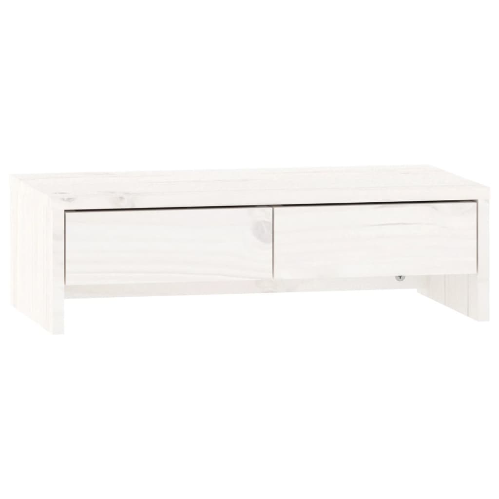 skærmholder 50x27x15 cm massivt fyrretræ hvid