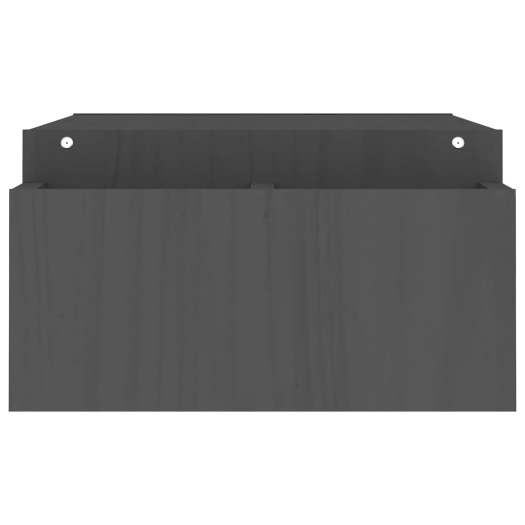 skærmholder 100x27,5x15 cm massivt fyrretræ grå