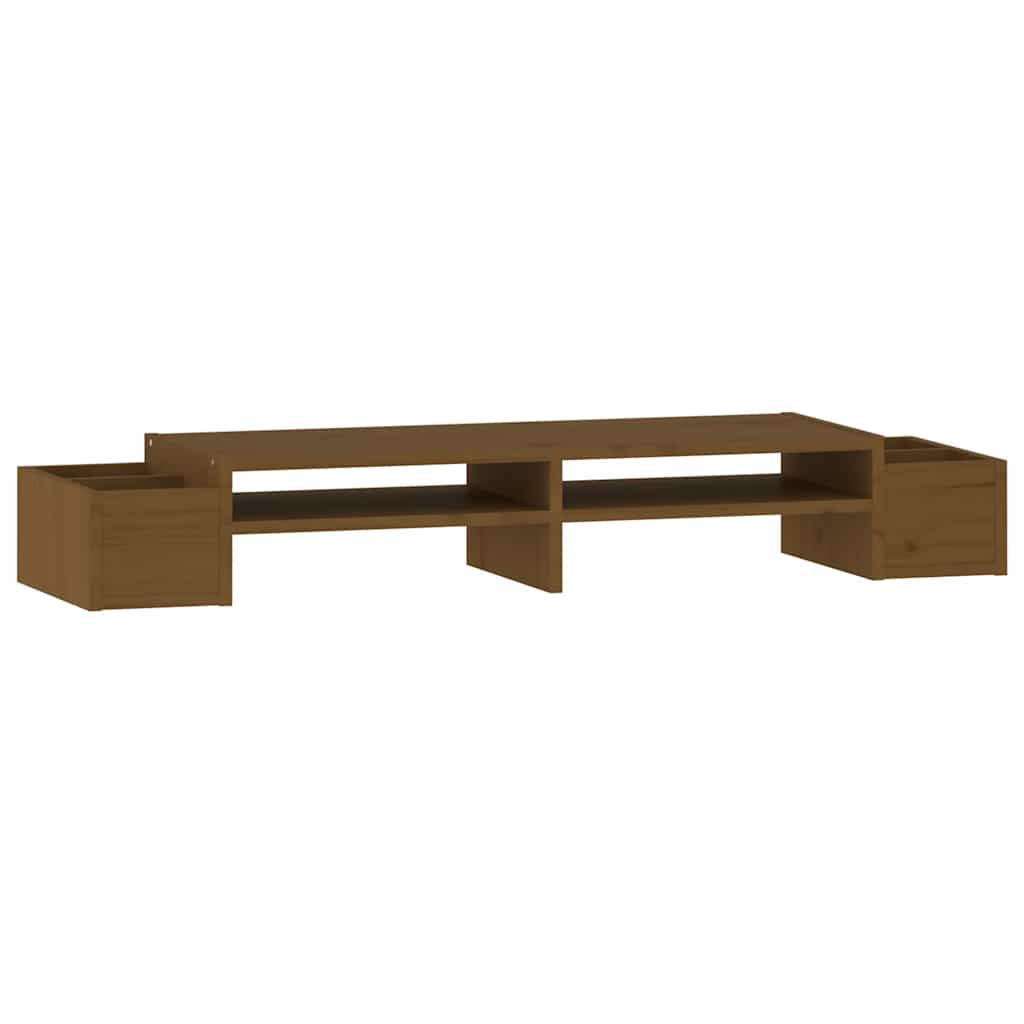 skærmholder 100x27,5x15 cm massivt fyrretræ gyldenbrun