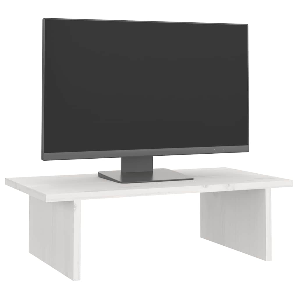 skærmholder 50x27x15 cm massivt fyrretræ hvid