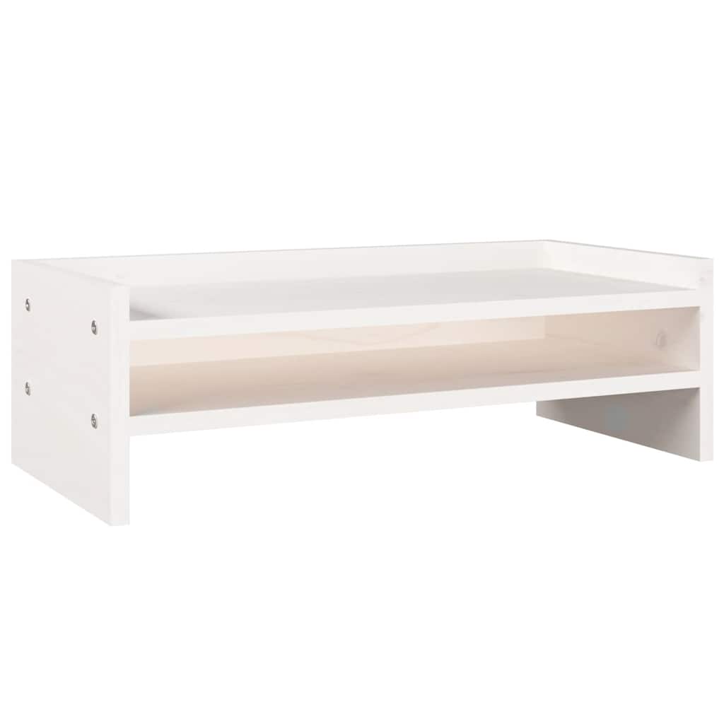 skærmholder 50x24x16 cm massivt fyrretræ hvid
