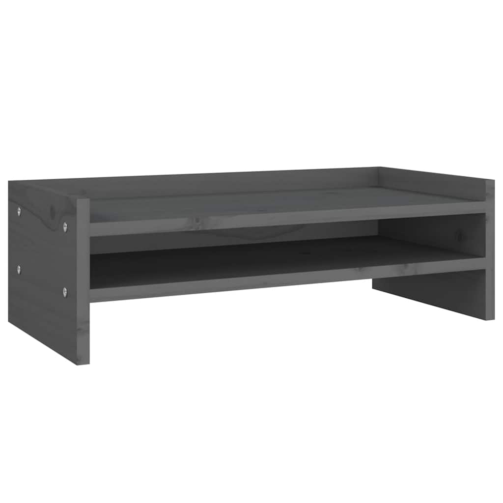 skærmholder 50x24x16 cm massivt fyrretræ grå