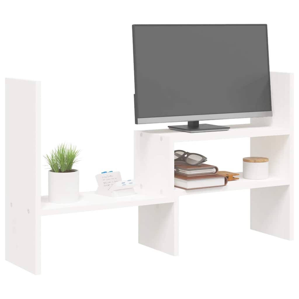 skærmholder (39-72)x17x43 cm massivt fyrretræ hvid