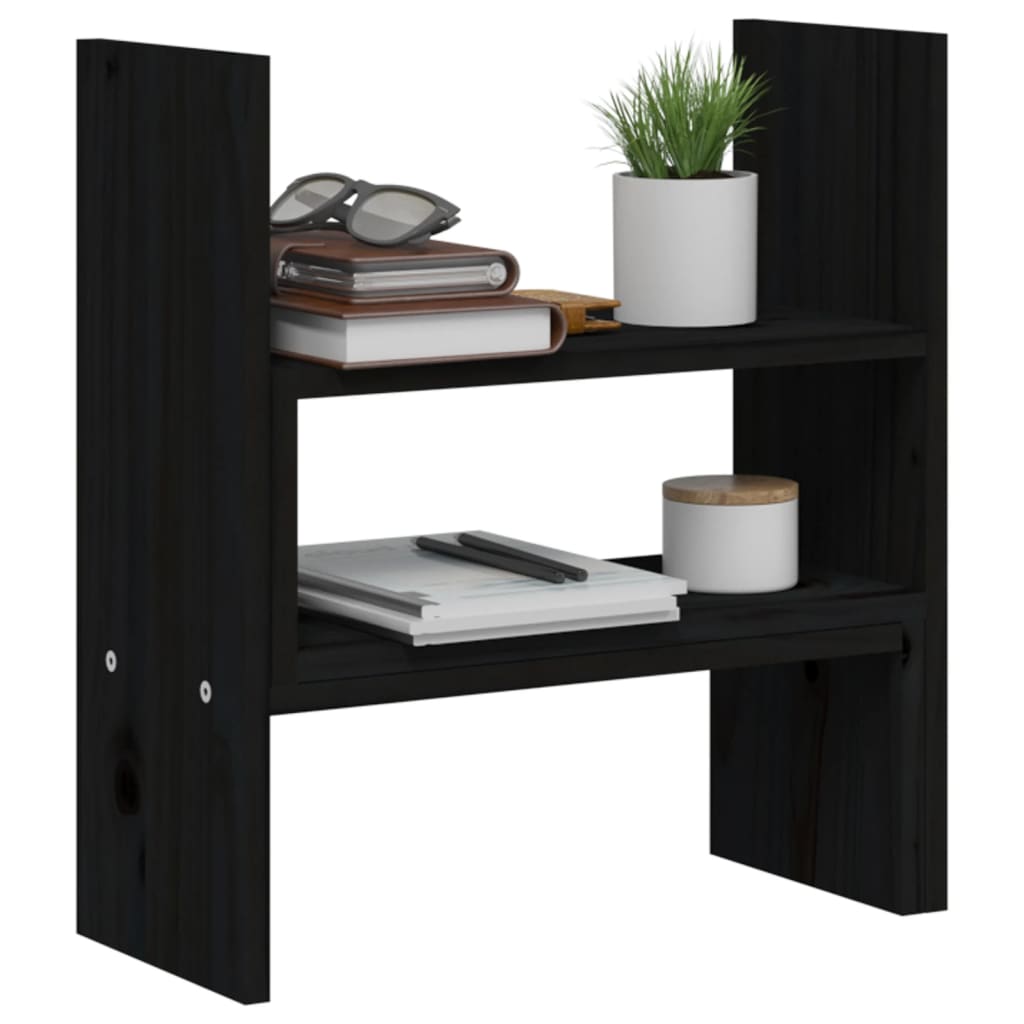 skærmholder (39-72)x17x43 cm massivt fyrretræ sort
