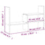 skærmholder (39-72)x17x43 cm massivt fyrretræ sort
