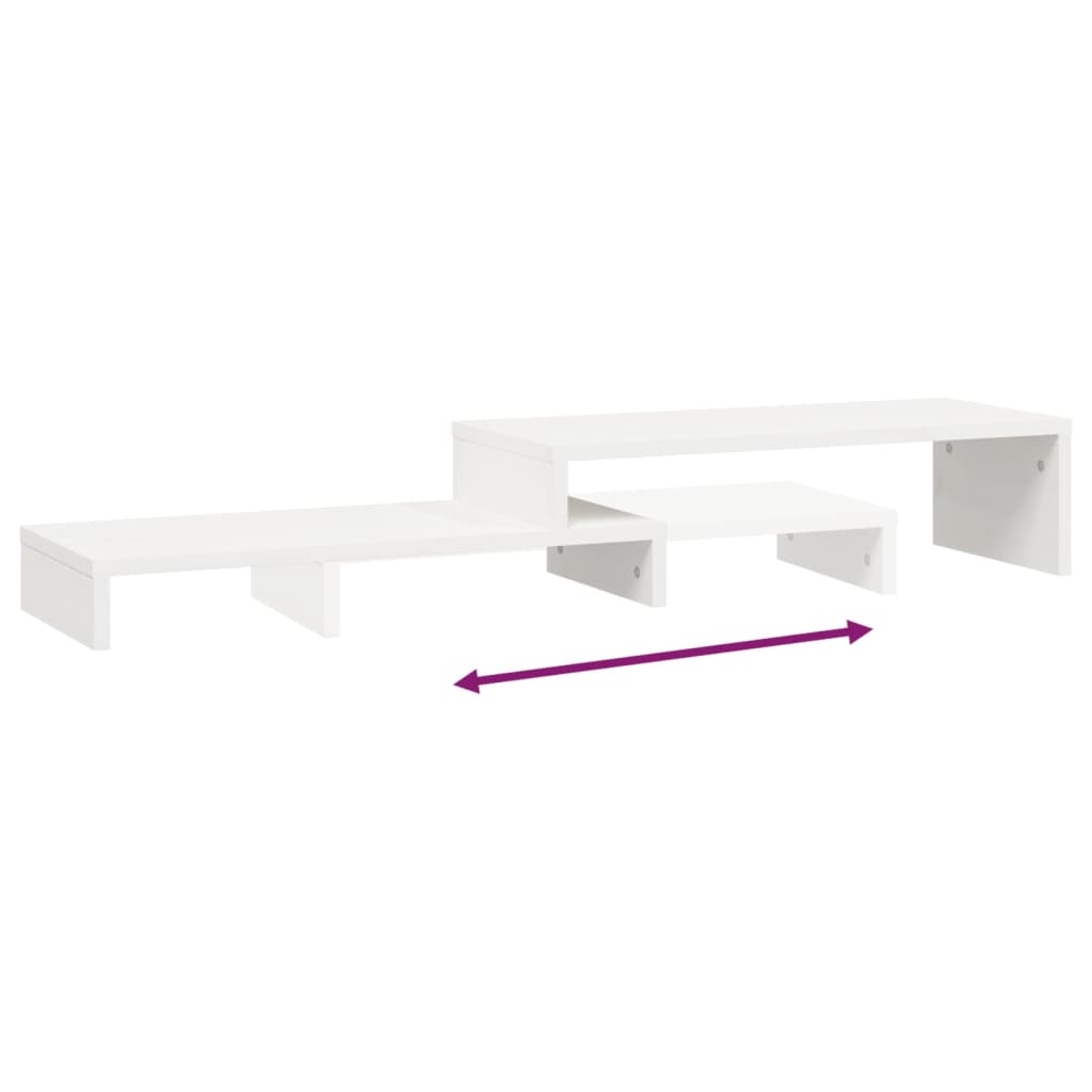 skærmholder (52-101)x22x14 cm massivt fyrretræ hvid