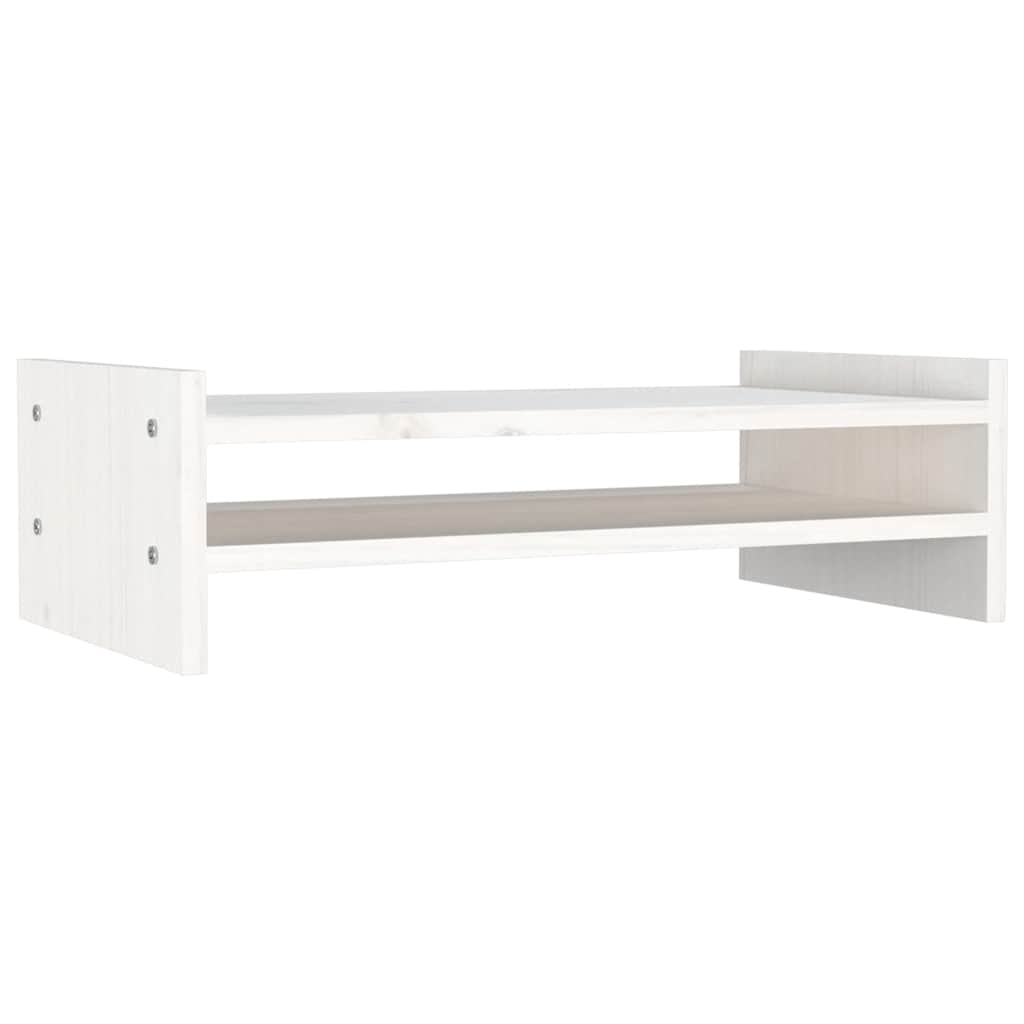 skærmholder 50x27x15 cm massivt fyrretræ hvid