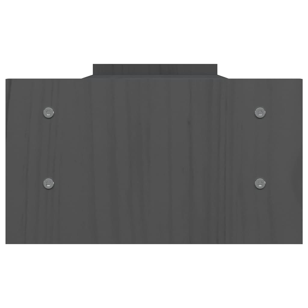 skærmholder 100x27x15 cm massivt fyrretræ grå