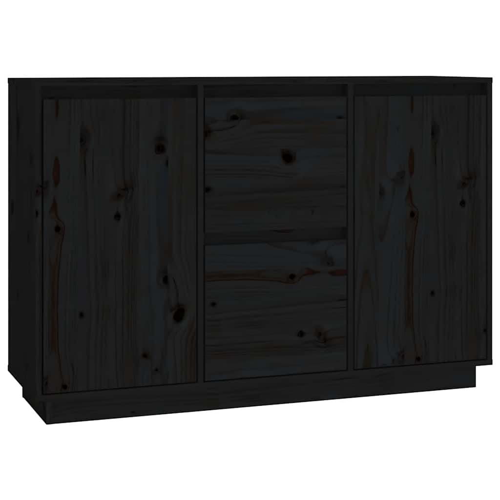 skænk 111x34x75 cm massivt fyrretræ grå