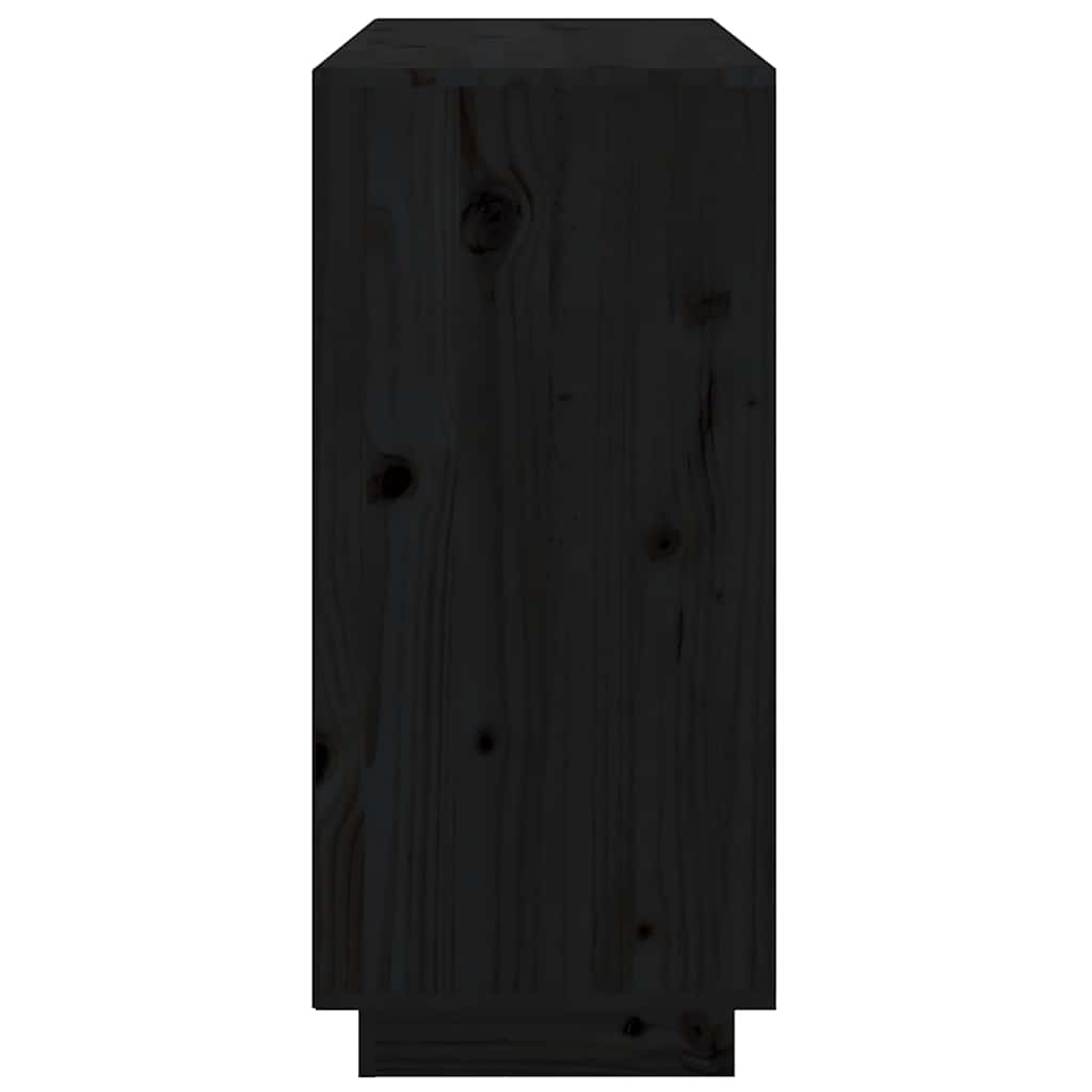 skænk 111x34x75 cm massivt fyrretræ grå