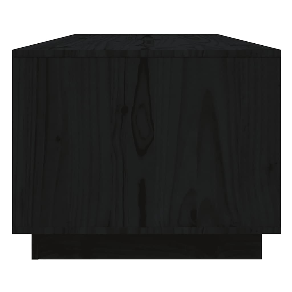 sofabord 110x50x40 cm massivt fyrretræ sort