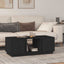 sofabord 110x50x40 cm massivt fyrretræ sort