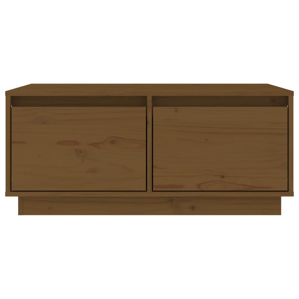 sofabord 80x50x35 cm massivt fyrretræ gyldenbrun