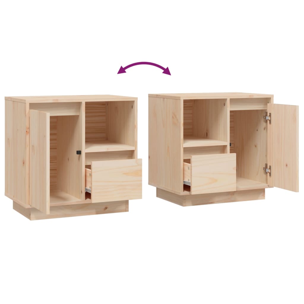 sengebord 50x34x50 cm massivt fyrretræ