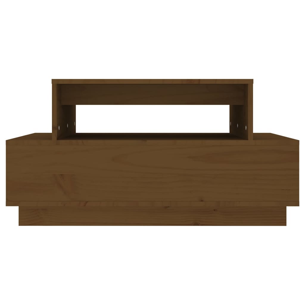 sofabord 80x55x40,5 cm massivt fyrretræ gyldenbrun