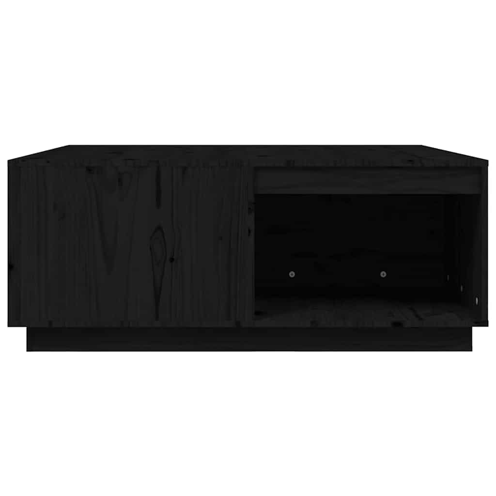 sofabord 100x101x40,5 cm massivt fyrretræ sort