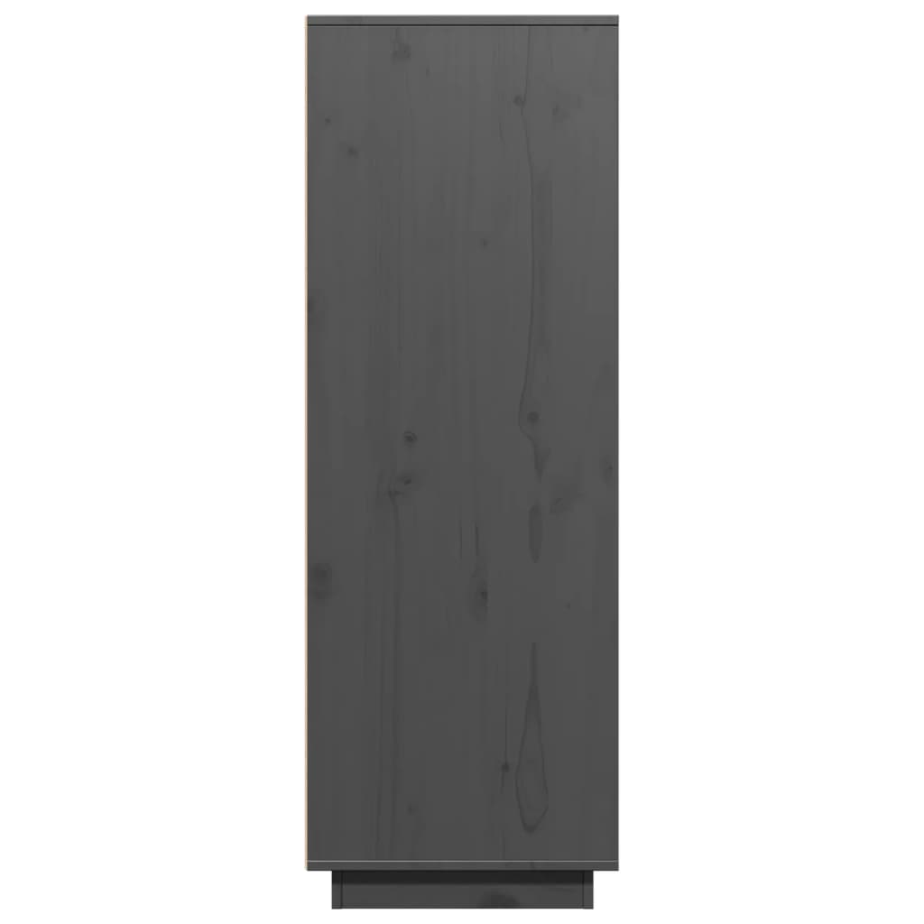 højskab 60x40x116,5 cm massivt fyrretræ grå