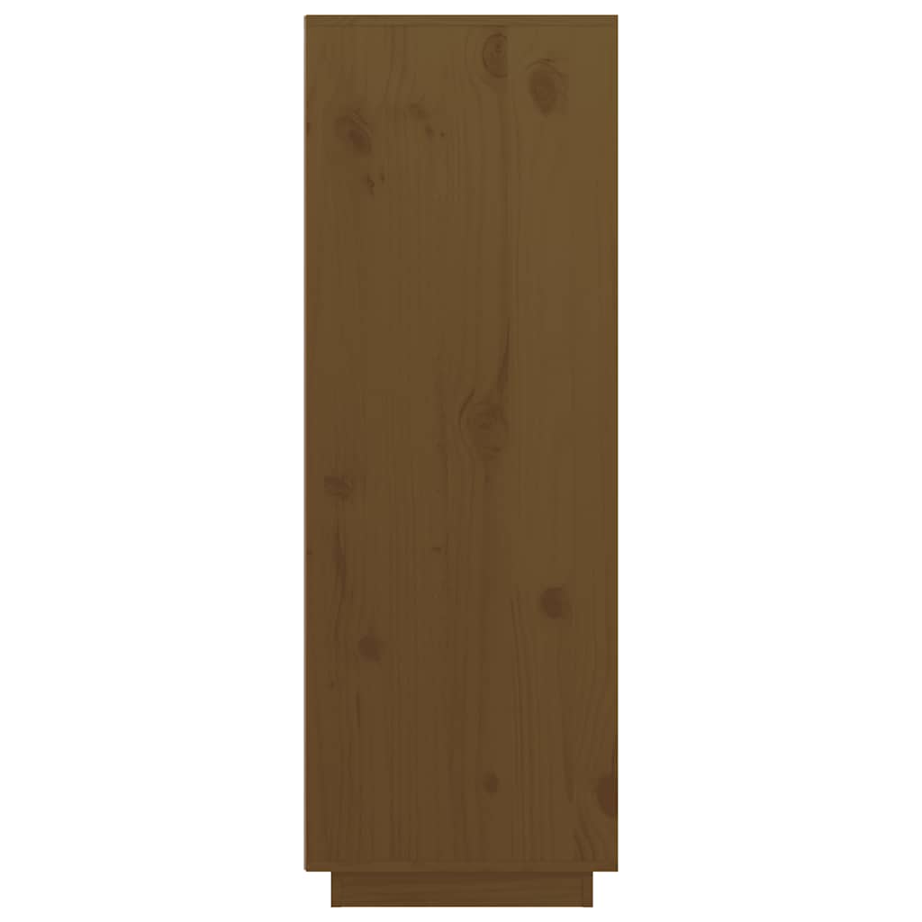 højskab 89x40x116,5 cm massivt fyrretræ gyldenbrun