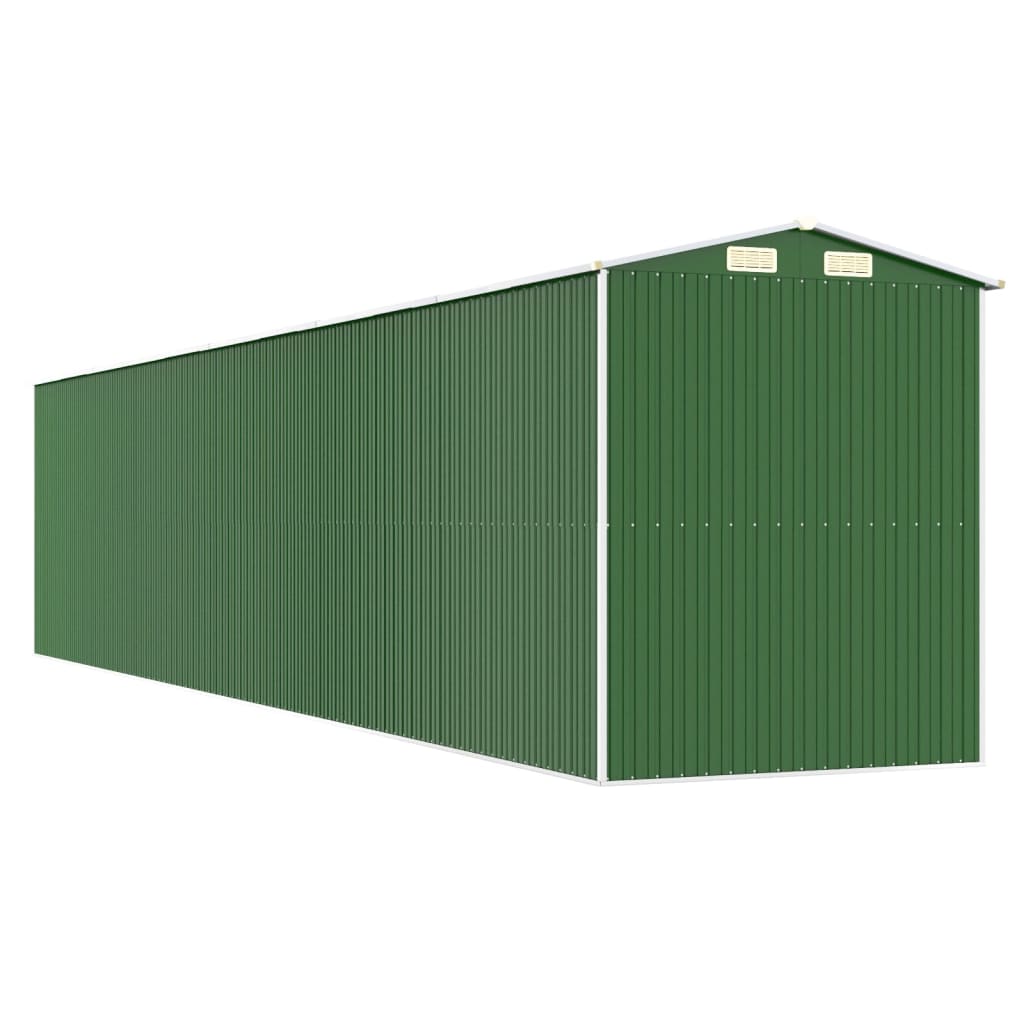 haveskur 192x938x223 cm galvaniseret stål grøn