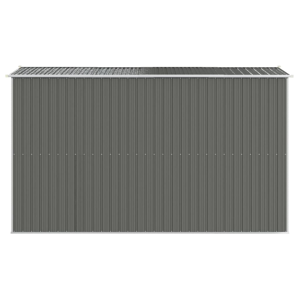 haveskur 192x357x223 cm galvaniseret stål lysegrå