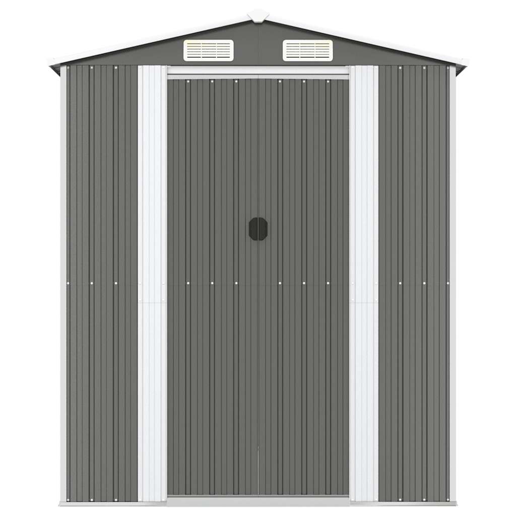 haveskur 192x440x223 cm galvaniseret stål lysegrå