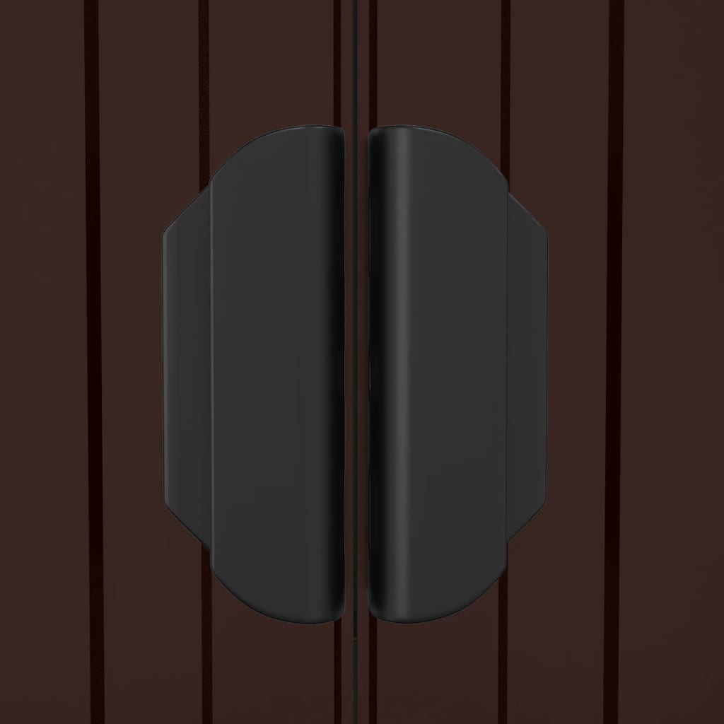 haveskur 192x689x223 cm galvaniseret stål mørkebrun
