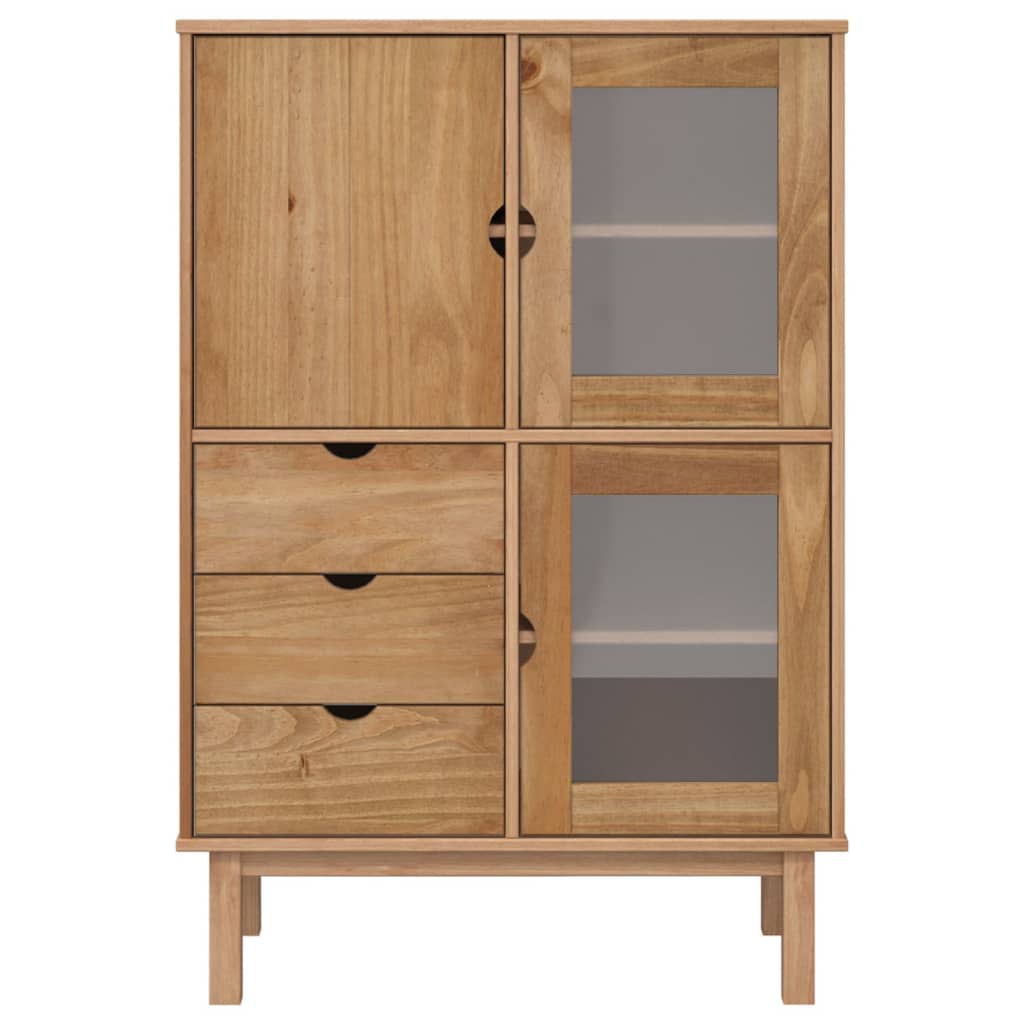 højskab OTTA 85x43x125 cm massivt fyrretræ