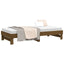 daybed med udtræk 2x(100x200) cm massivt fyrretræ gyldenbrun