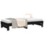 daybed med udtræk 2x(80x200) cm massivt fyrretræ sort