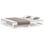 daybed med udtræk 100x200 cm massivt fyrretræ hvid