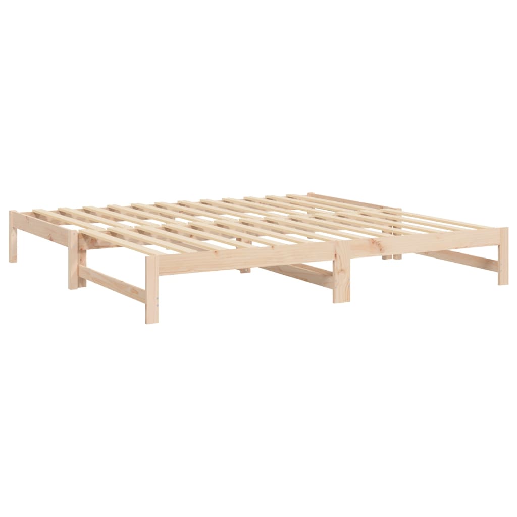 daybed med udtræk 2x(80x200) cm massivt fyrretræ