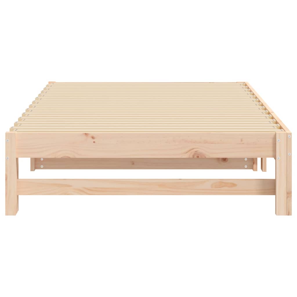 daybed med udtræk 2x(80x200) cm massivt fyrretræ