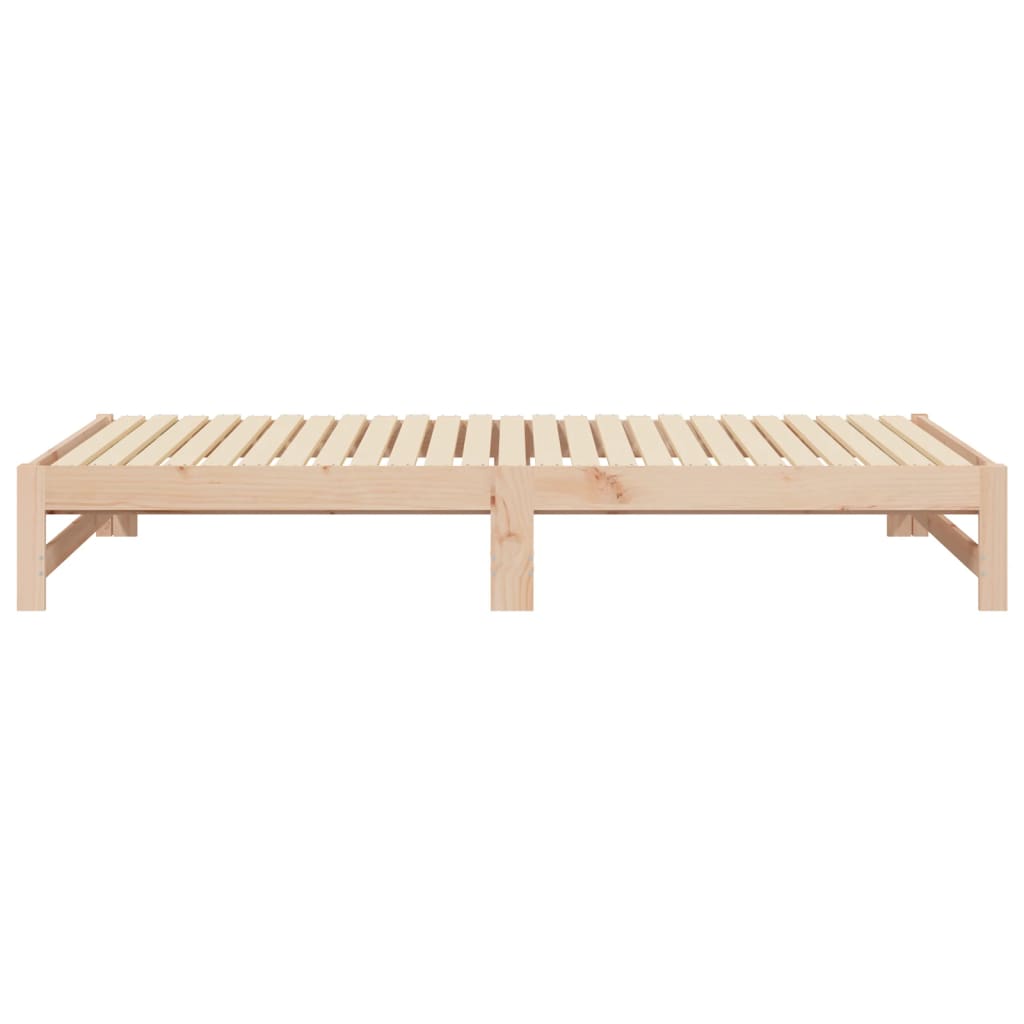 daybed med udtræk 2x(80x200) cm massivt fyrretræ