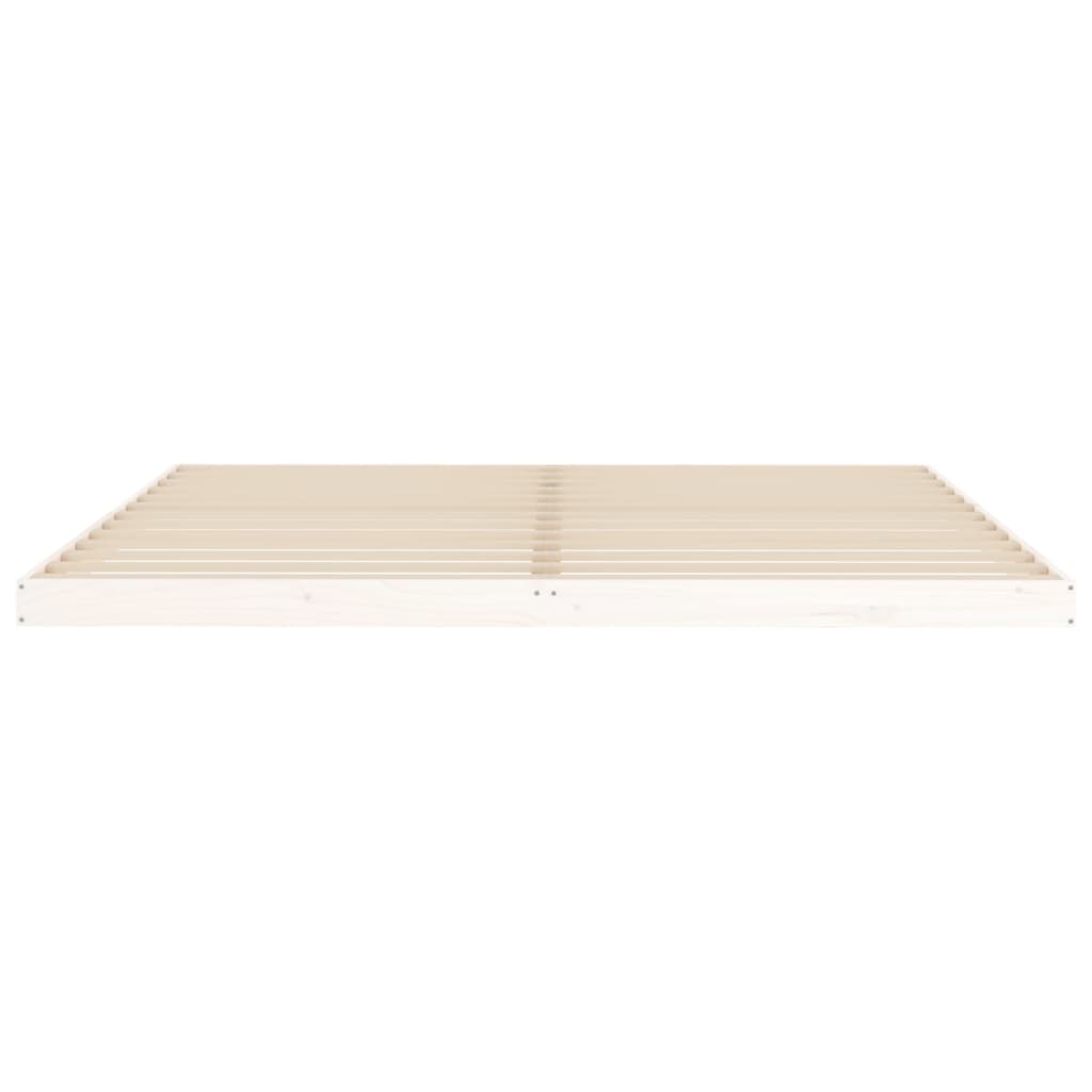 sengeramme 200x200 cm massivt fyrretræ hvid