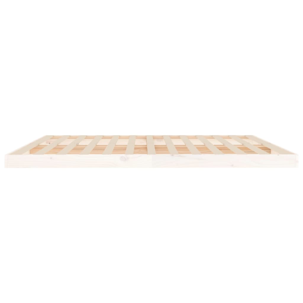 sengeramme 200x200 cm massivt fyrretræ hvid