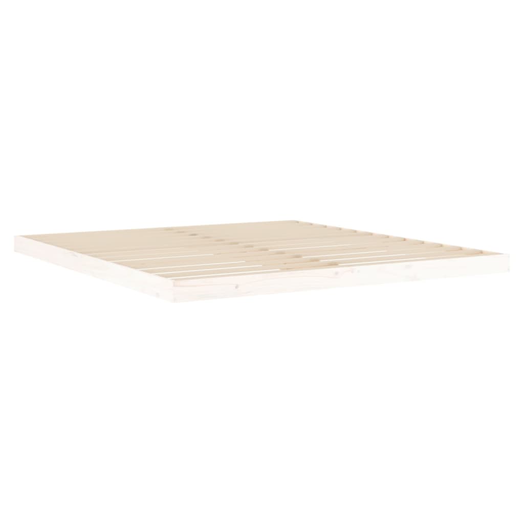 sengeramme 180x200 cm massivt fyrretræ hvid