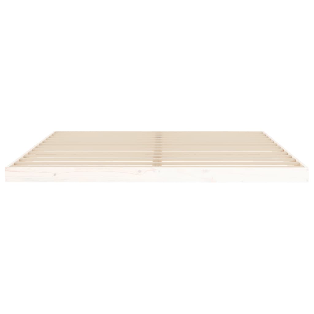 sengeramme 180x200 cm massivt fyrretræ hvid