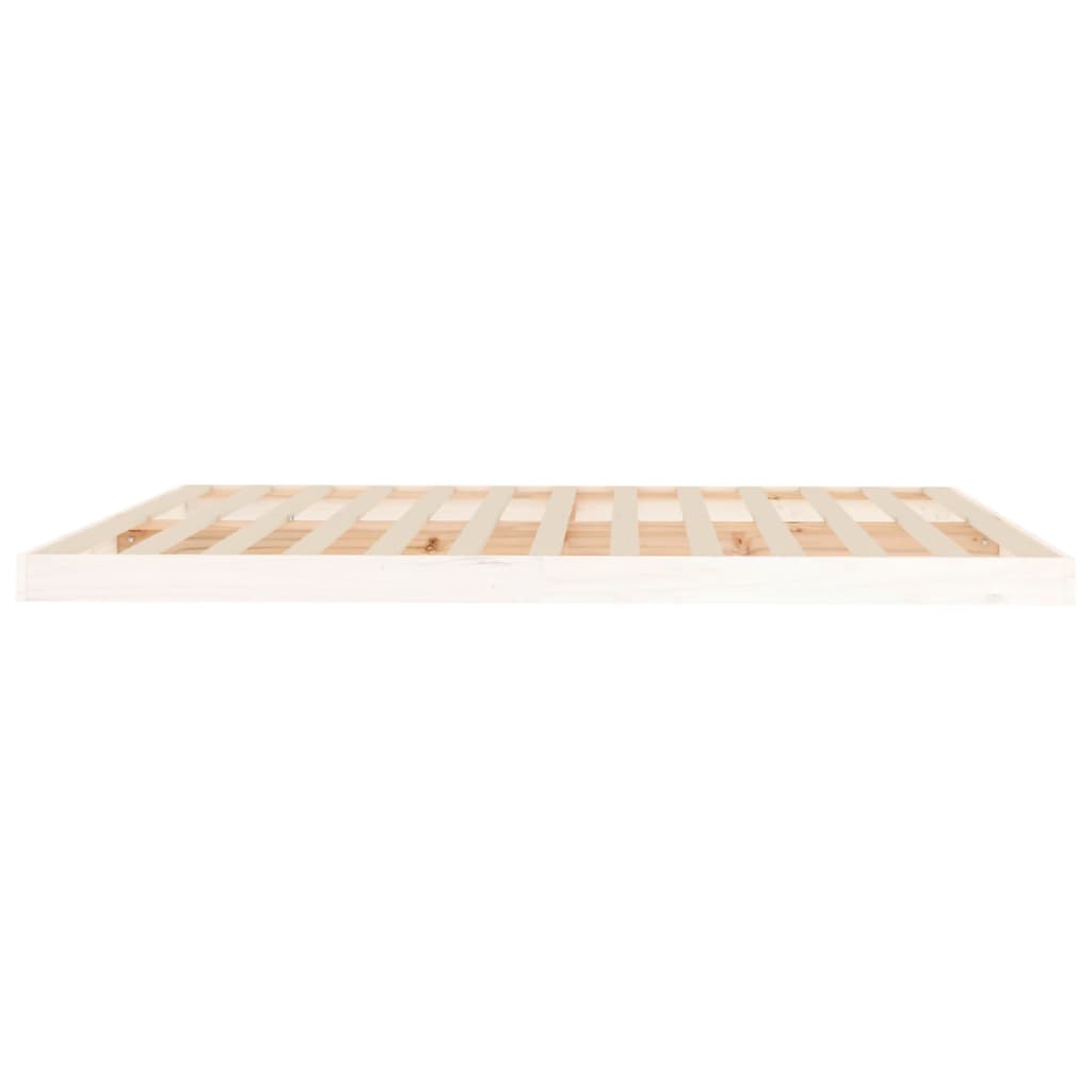 sengeramme 180x200 cm massivt fyrretræ hvid