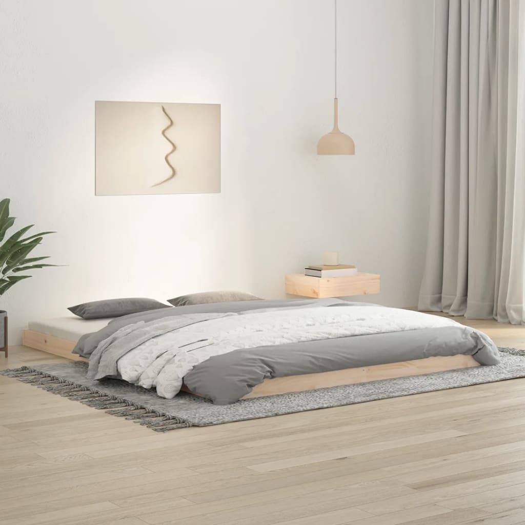 sengeramme 160x200 cm massivt fyrretræ