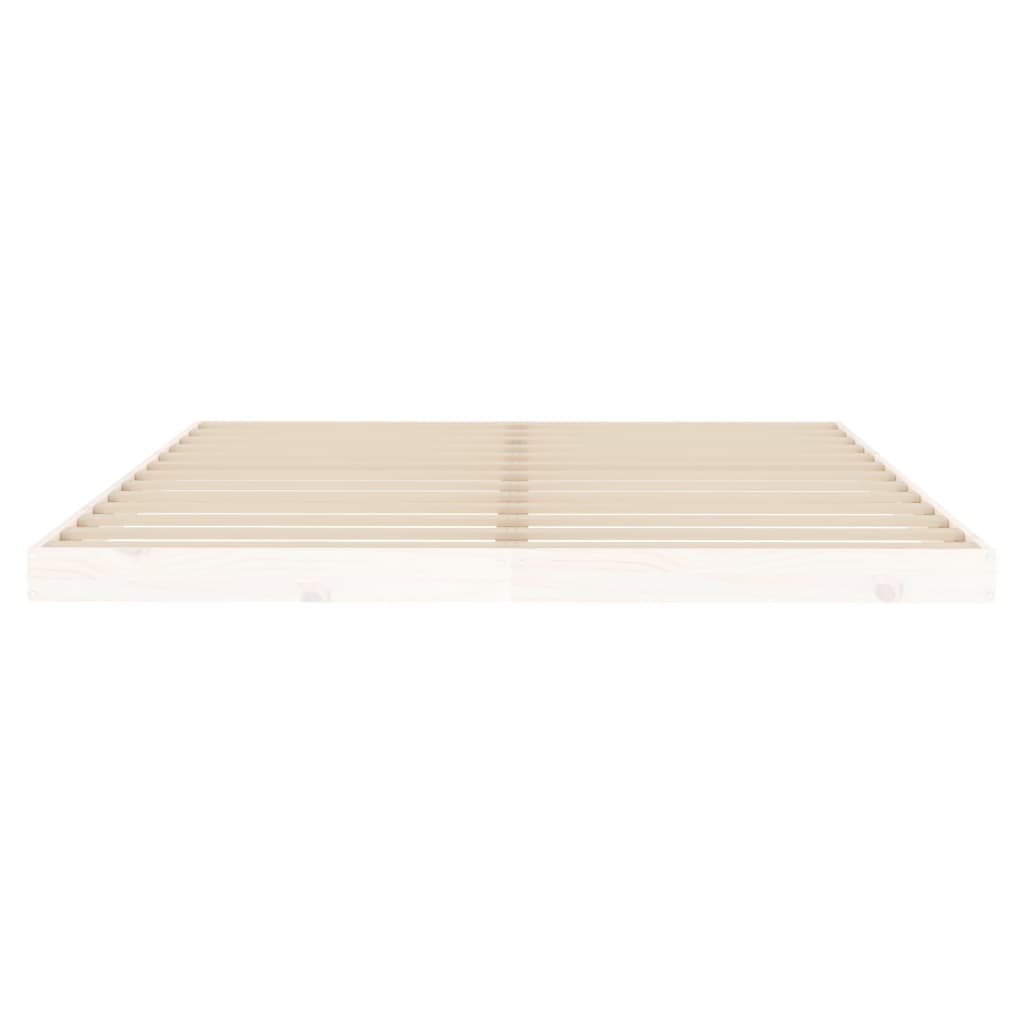 sengeramme 160x200 cm massivt fyrretræ hvid