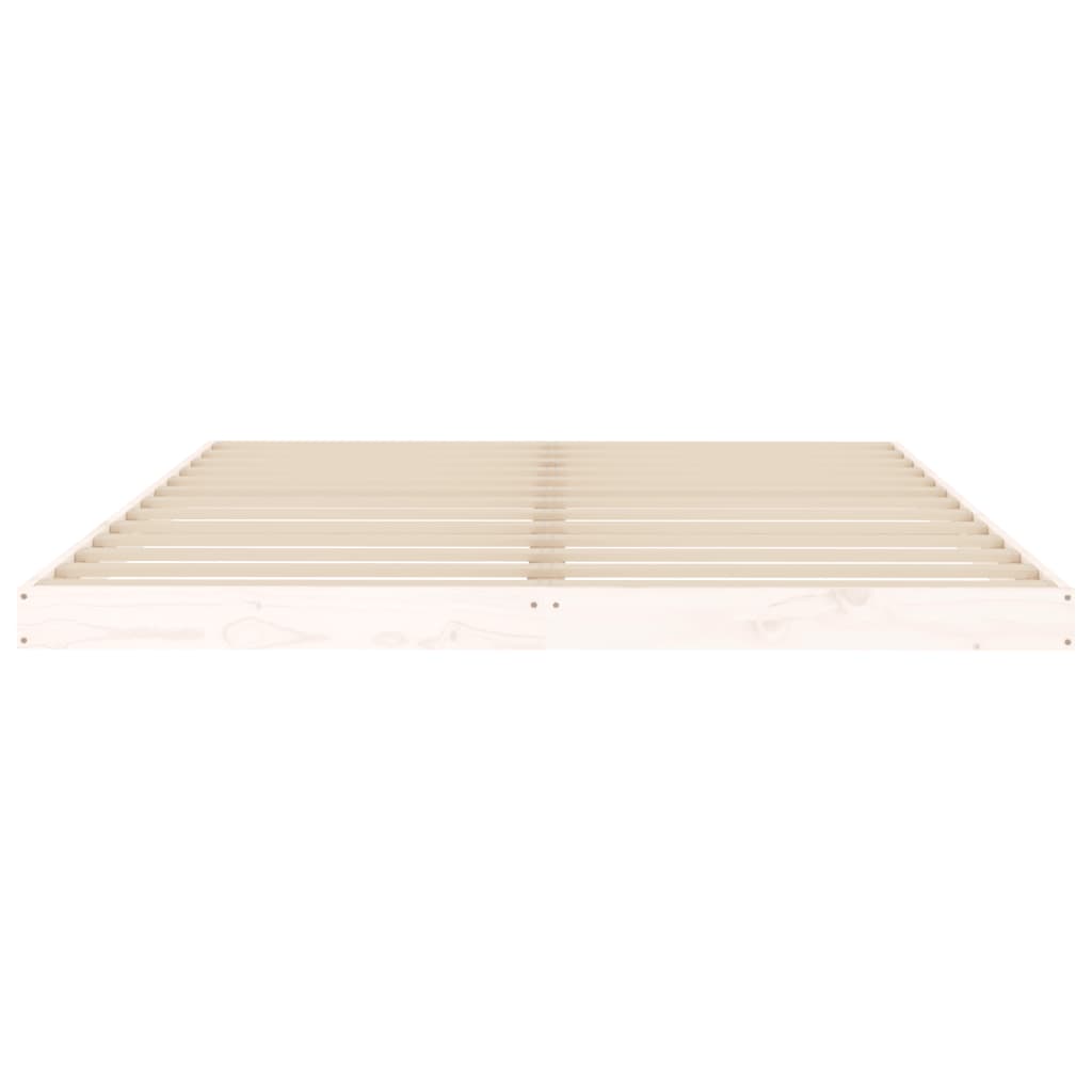 sengeramme 150x200 cm kingsize massivt fyrretræ hvid