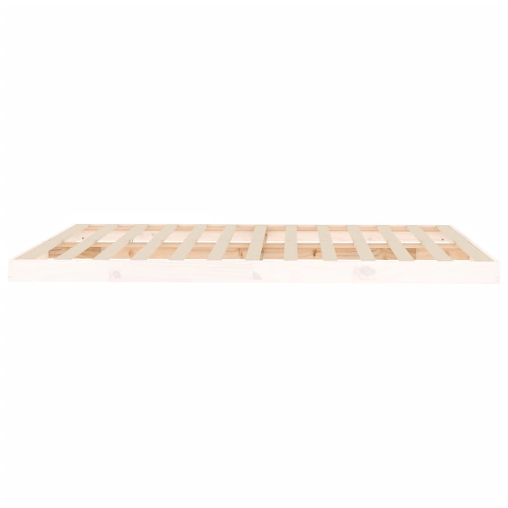 sengeramme 150x200 cm kingsize massivt fyrretræ hvid