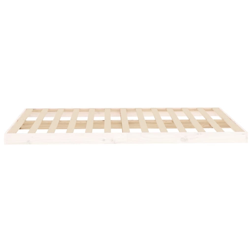 sengeramme 120x200 cm massivt fyrretræ hvid