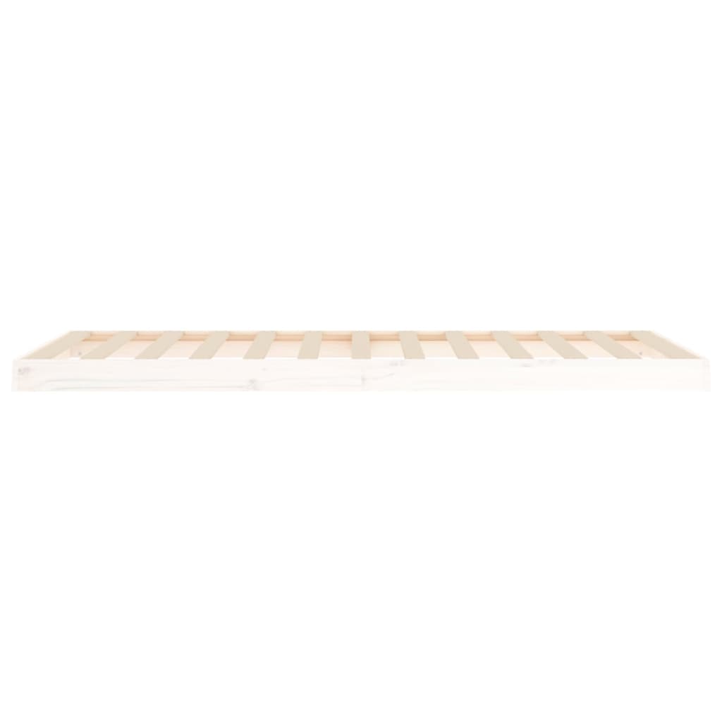 sengeramme 90x200 cm massivt fyrretræ hvid
