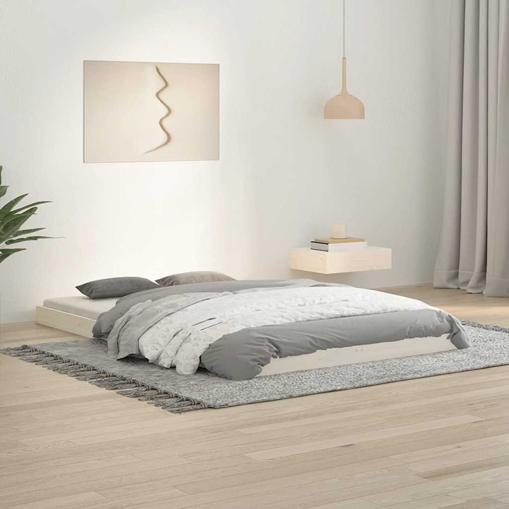 sengeramme 120x190 cm Small Double massivt fyrretræ hvid