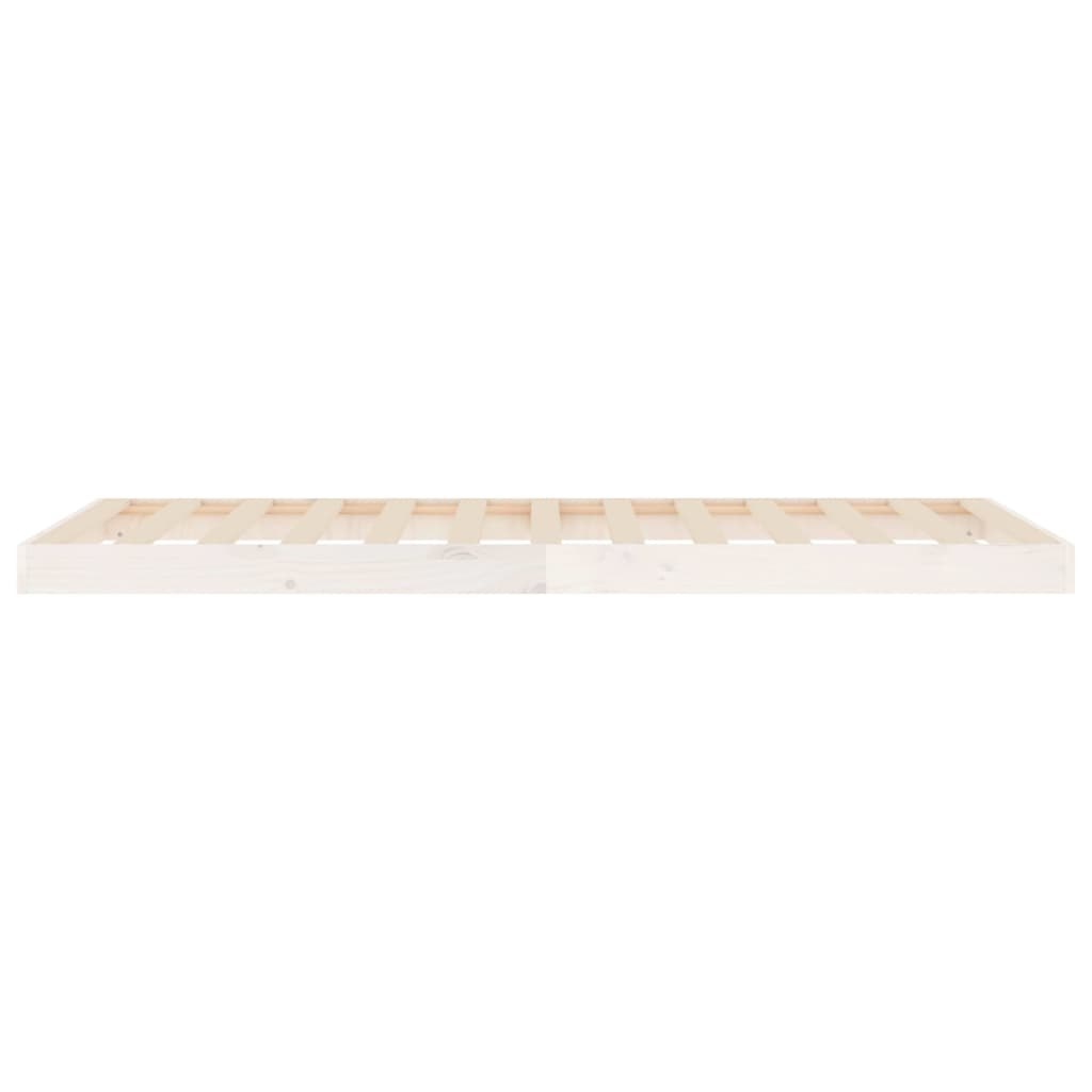 sengeramme 90x190 cm massivt fyrretræ hvid